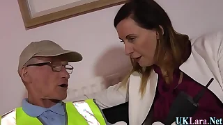 Face spunked older brit